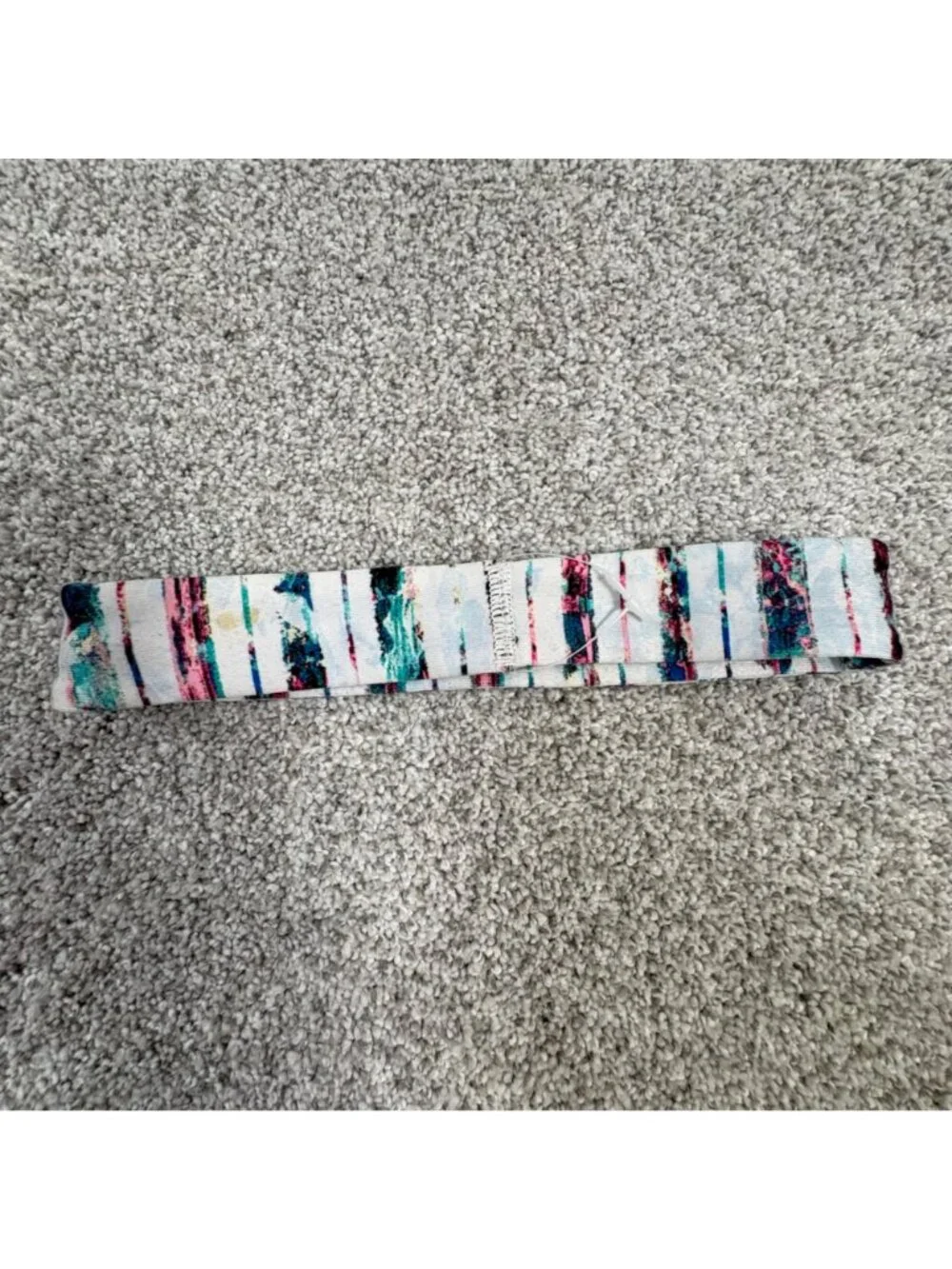 Lululemon Ivivva Headband Girls One Size Stripes Multi-colored flaw
